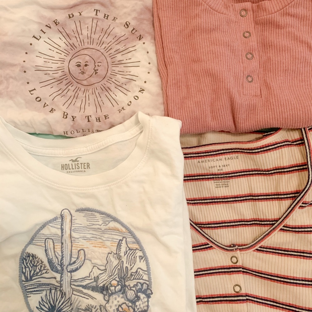 American Eagle and Hollistershirt Bundle WORTH$85+